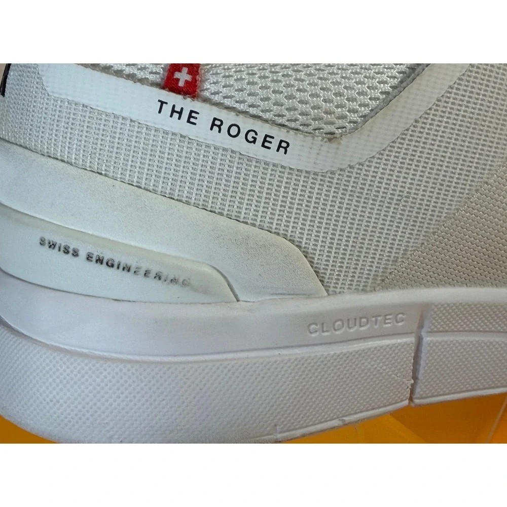 On Cloud THE ROGER Clubhouse White Silver Sneakers Womens Size 6 3WD11480482
